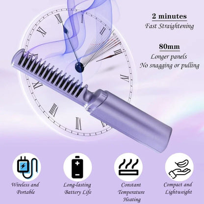 GlamGo™ Mini Hair Straightener Brush