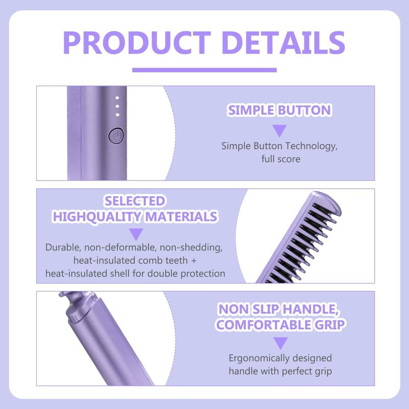 GlamGo™ Mini Hair Straightener Brush
